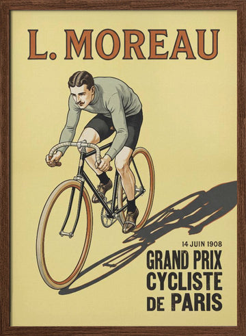 Vintage Cycling Race | Poster - Walnut Frame Interior