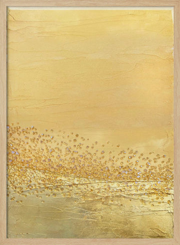 Radiant Gold Texture | Poster - Wood Frame Interior