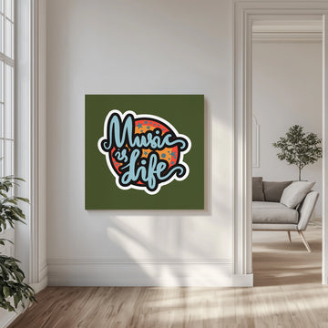Groovy Music Is Life | Canvas - Room Interior 1