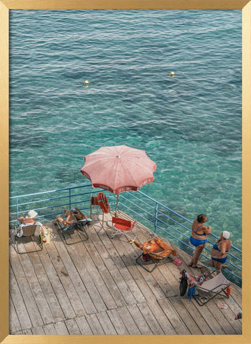 Seaside Pier Leisure | Poster - Gold Frame Interior