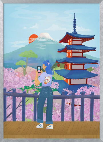 Japan | Poster - Silver Frame Interior