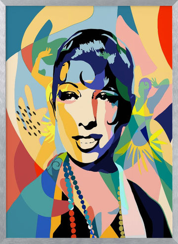 Vibrant Jazz Age Woman | Poster - Silver Frame Interior