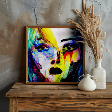 Vibrant Abstract Portrait | Poster - Room Interior 1