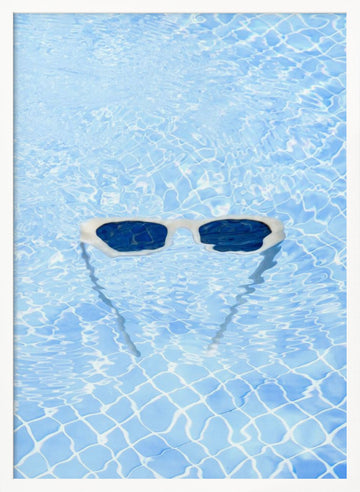 Floating Summer Sunglasses | Poster - White Frame Interior