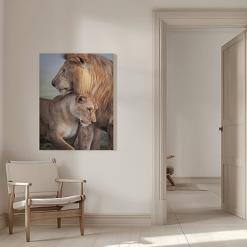 Lions in Love | Canvas - Room Interior 1