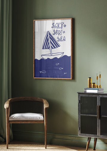 Salt + Sun + Sea | Poster - Room Interior 2