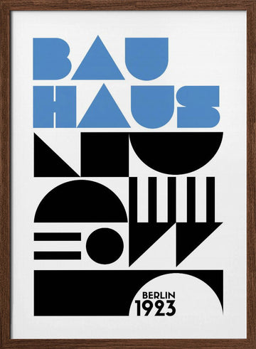 Bauhaus Geometry | Poster - Walnut Frame Interior