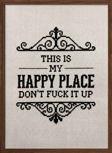 My Sassy Happy Place | Poster - Walnut Frame Interior