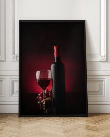 Elegant Wine Bottle Glass | Poster - Room Interior 1