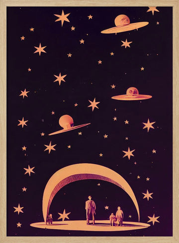 Galactic Dreamscape | Poster - Wood Frame Interior