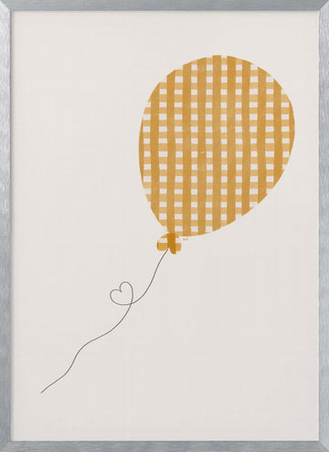 Vichy Balloon | Poster - Silver Frame Interior