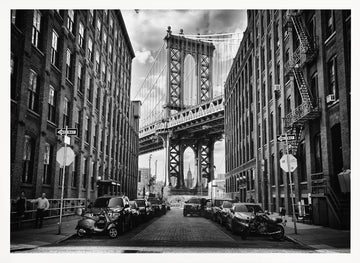 DUMBO Manhattan Bridge View | Poster - White Frame Interior
