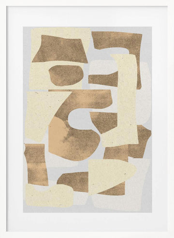 Earthy Fragments | Poster - White Frame Interior