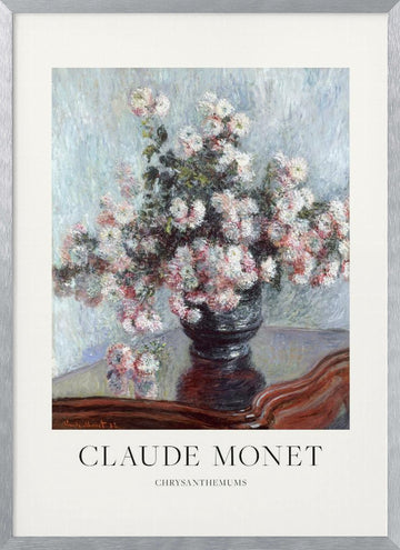 Chrysanthemums | Poster - Silver Frame Interior