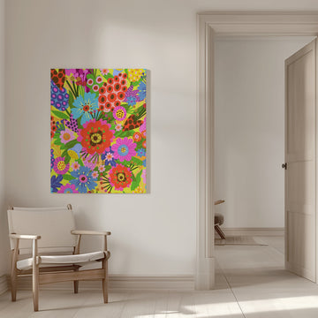 Vibrant Blossoms | Canvas - Room Interior 1