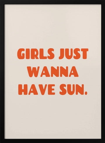 Girls Summer Sun | Poster - Black Metal Frame Interior