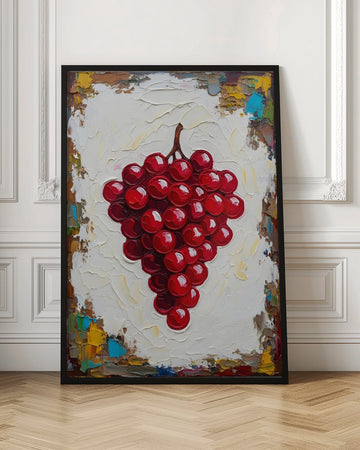Vibrant Red Grapes | Poster - Room Interior 1