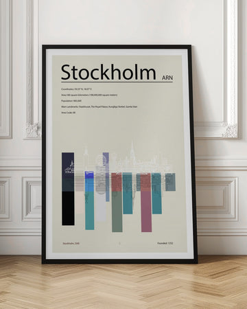 Stockholm City Graphic | Poster - Room Interior 1