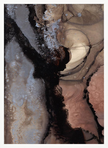 Organic Shapes with Earthy Tones | Poster - White Frame Interior