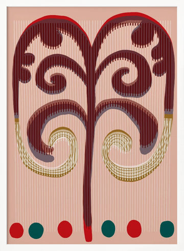 Stylized Botanical Swirls | Poster - White Frame Interior