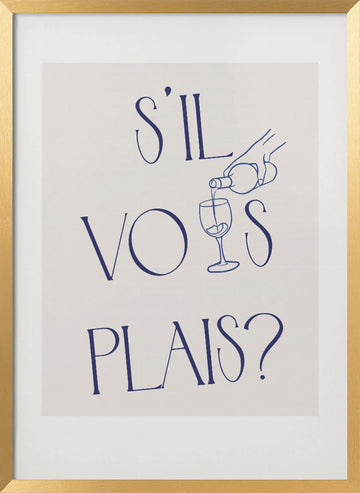 Pour with Grace | Poster - Gold Frame Interior