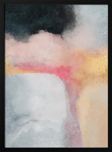 Blush Gold Serenity | Poster - Black Metal Frame Interior