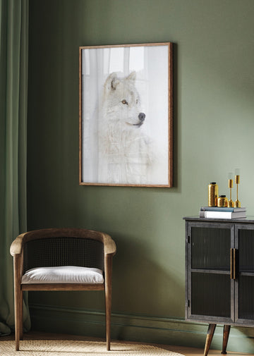 Majestic Arctic Wolf | Poster - Room Interior 2