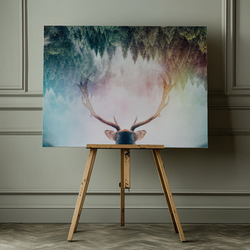 Mystical Forest Stag | Canvas - Room Interior 1