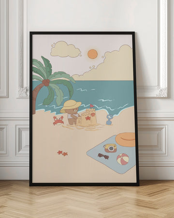 Bear's Beach Day | Poster - Room Interior 1