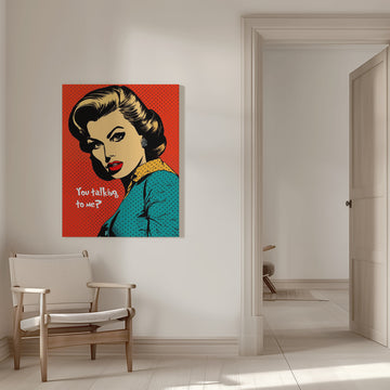 Sassy Pop Art Woman | Canvas - Room Interior 1