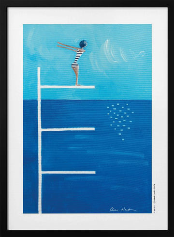 Ready to Dive | Poster - Black Metal Frame Interior