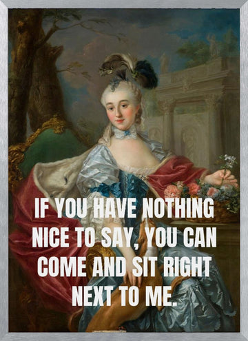 Sassy Lady Portrait Quote | Poster - Silver Frame Interior