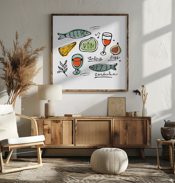 Rustic Food Delights | Poster - Room Interior 2