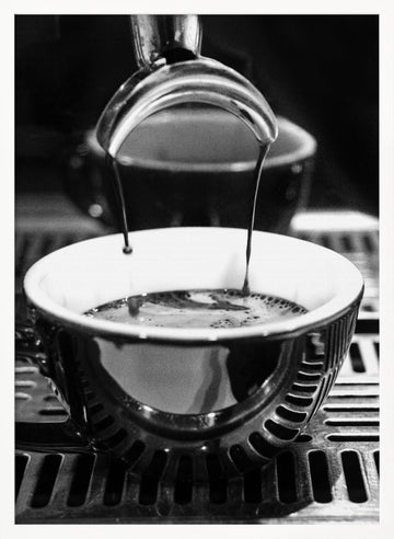 Rich Espresso Stream | Poster - White Frame Interior