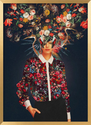 Your Head Was Full of Colours That Had No Names | Poster - Gold Frame Interior