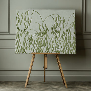 Serene Green Leaves | Canvas - Room Interior 1