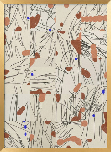 Abstract Composition 2 | Poster - Gold Frame Interior