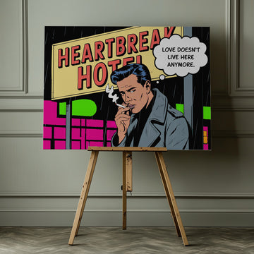 Retro Heartbreak Hotel | Canvas - Room Interior 1