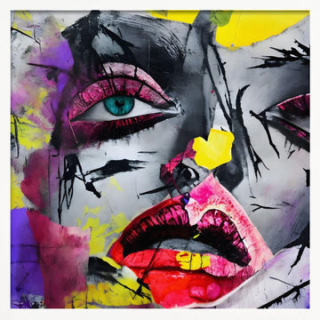 Vibrant Pop Art Woman | Poster - White Frame Interior