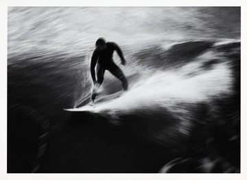 Surfer's Dynamic Ride | Poster - White Frame Interior