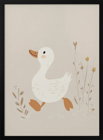 Wandering Duckling | Poster - Black Metal Frame Interior