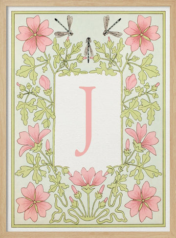 Art Nouveau Floral J | Poster - Wood Frame Interior