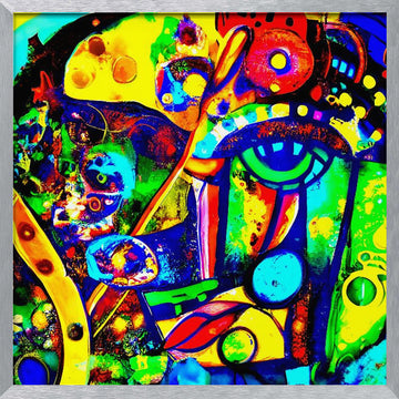 Vibrant Abstract Eye | Poster - Silver Frame Interior