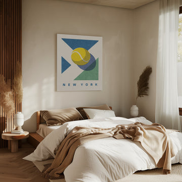 New York Tennis Geometric | Canvas - Room Interior 2