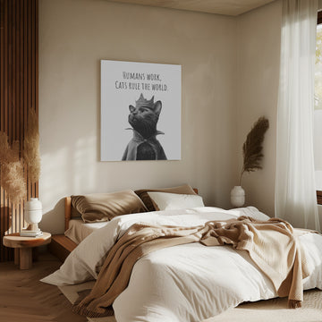 Majestic Cat King | Canvas - Room Interior 2