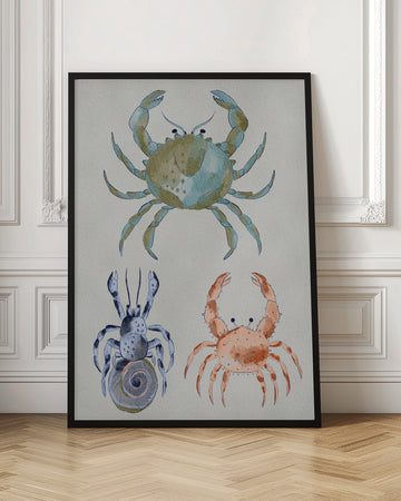 Ocean Crabs Watercolor | Poster - Room Interior 1