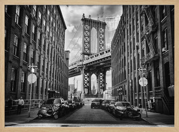 DUMBO Manhattan Bridge View | Poster - Wood Frame Interior