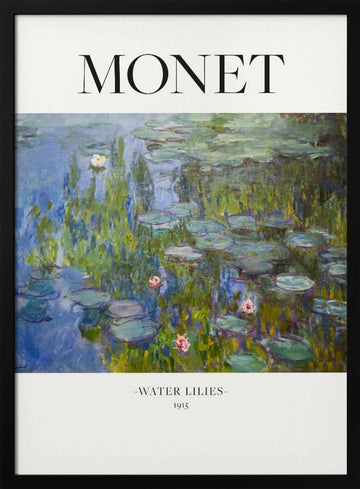 Water Lilies 1915 | Poster - Black Metal Frame Interior