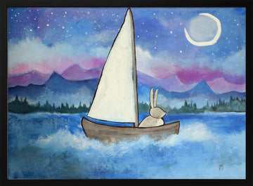 Sailboatbunny | Poster - Black Metal Frame Interior