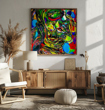 Vibrant Abstract Face | Poster - Room Interior 2